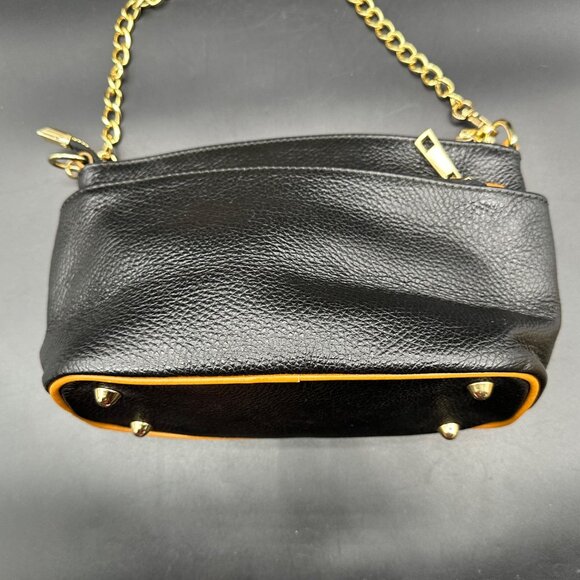 Italian Leather Purse Divina Firenze Black Brown Crossbody Shoulder Bag Italy - Picture 6 of 16